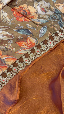 Designer Fancy Saree With Work