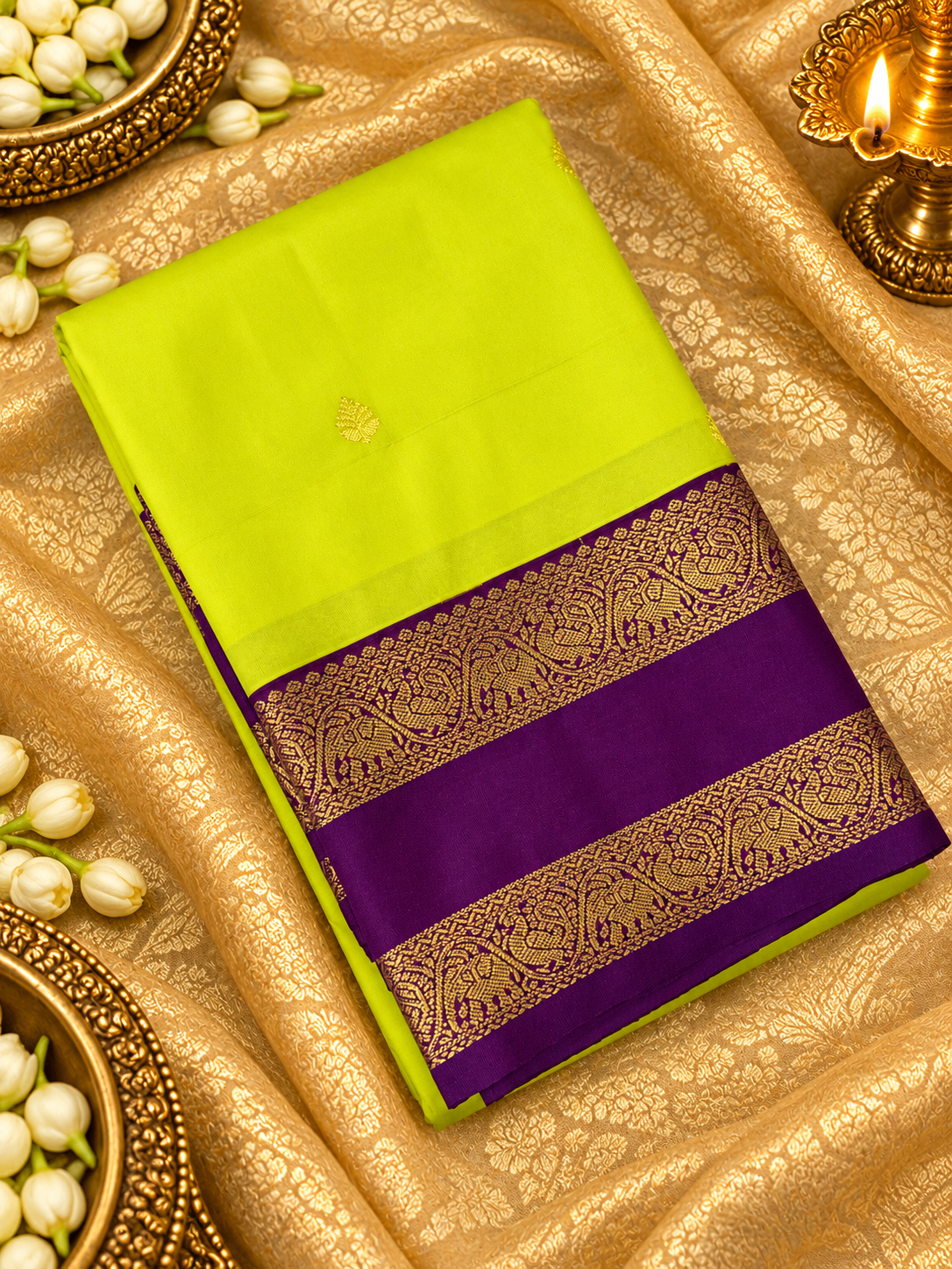 Premium Mini Kanchi Silk Saree - 902819