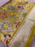 Premium Quality Tissue crepe silk in Paithani - 902691
