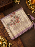 Tissue Bridal Semi Silk  Saree With Work - 902493