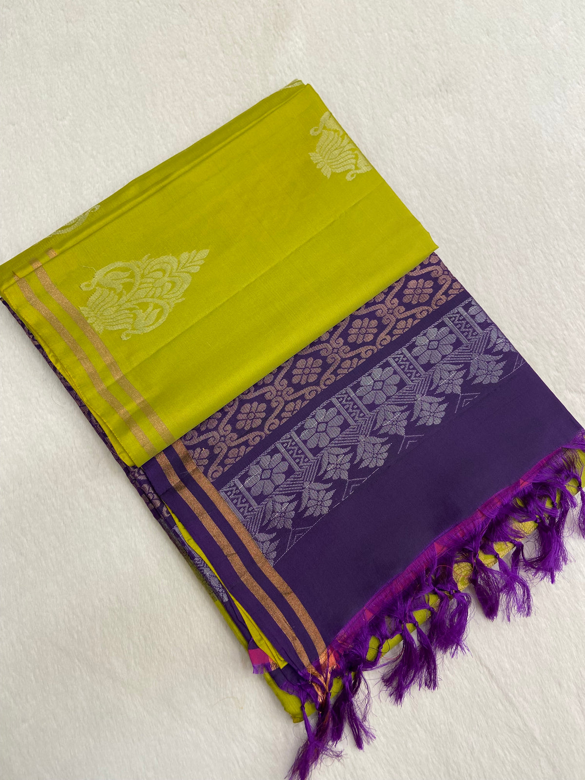 Half Mix Kanjeevaram Soft Silk Saree