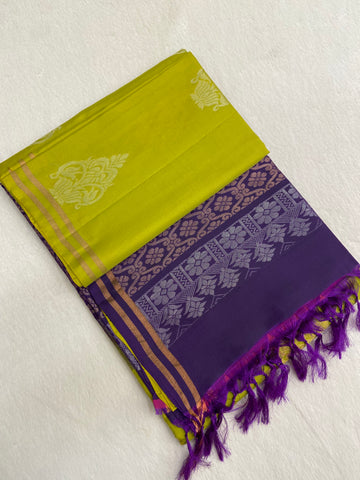 Half Mix Kanjeevaram Soft Silk Saree