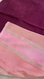 Pure Chinnon Saree- 902217 Baby pink