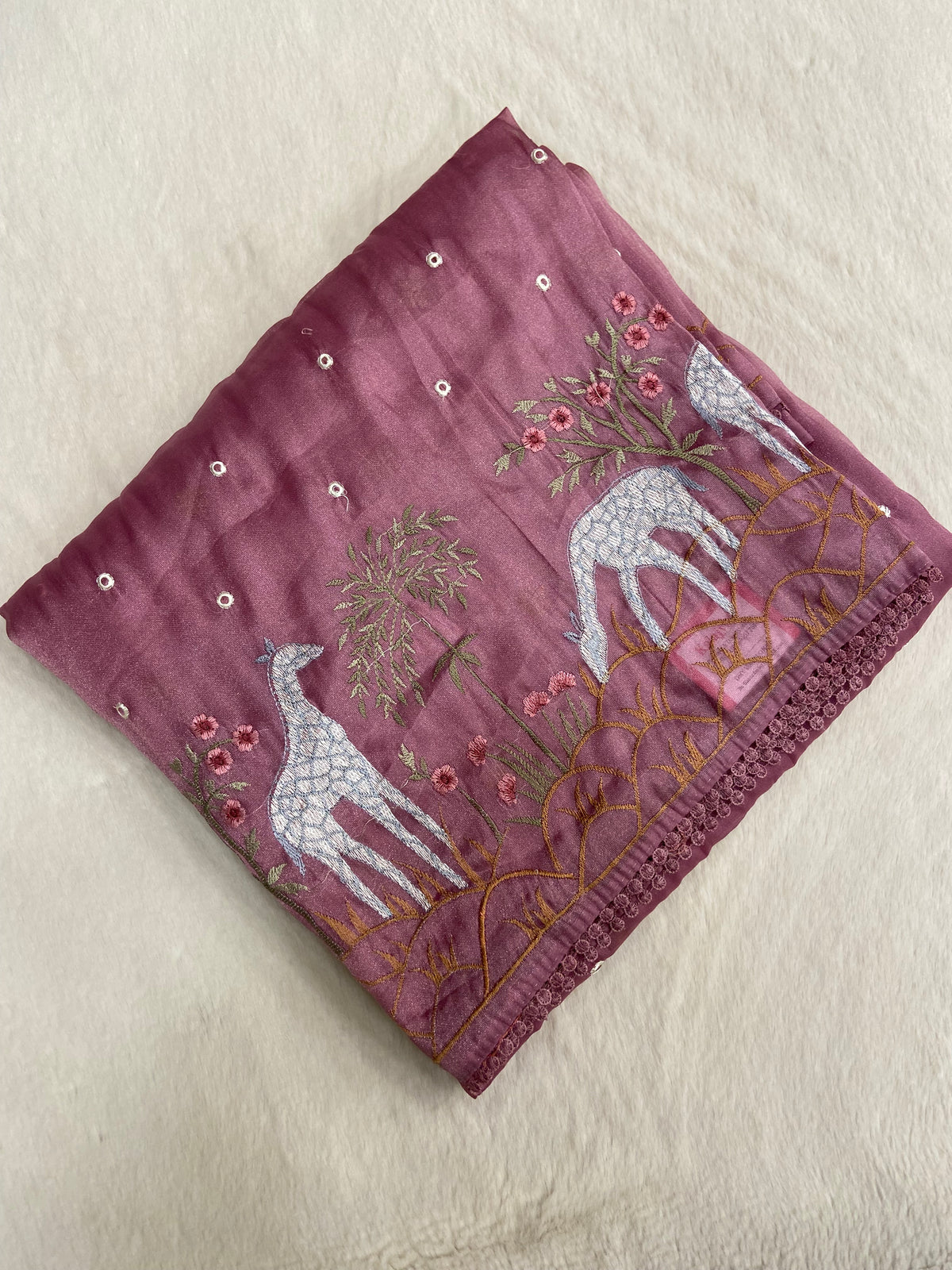 Pure tissue organza saree