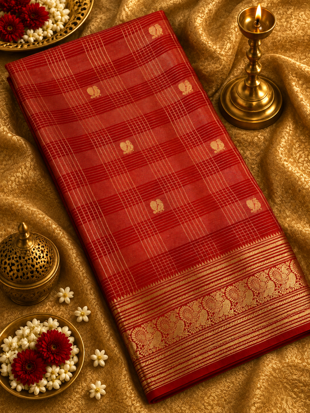 Pure Mix Crepe Mysore Silk Saree