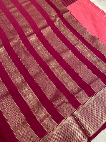 Pure Mix Crepe Mysore Silke Saree ✨