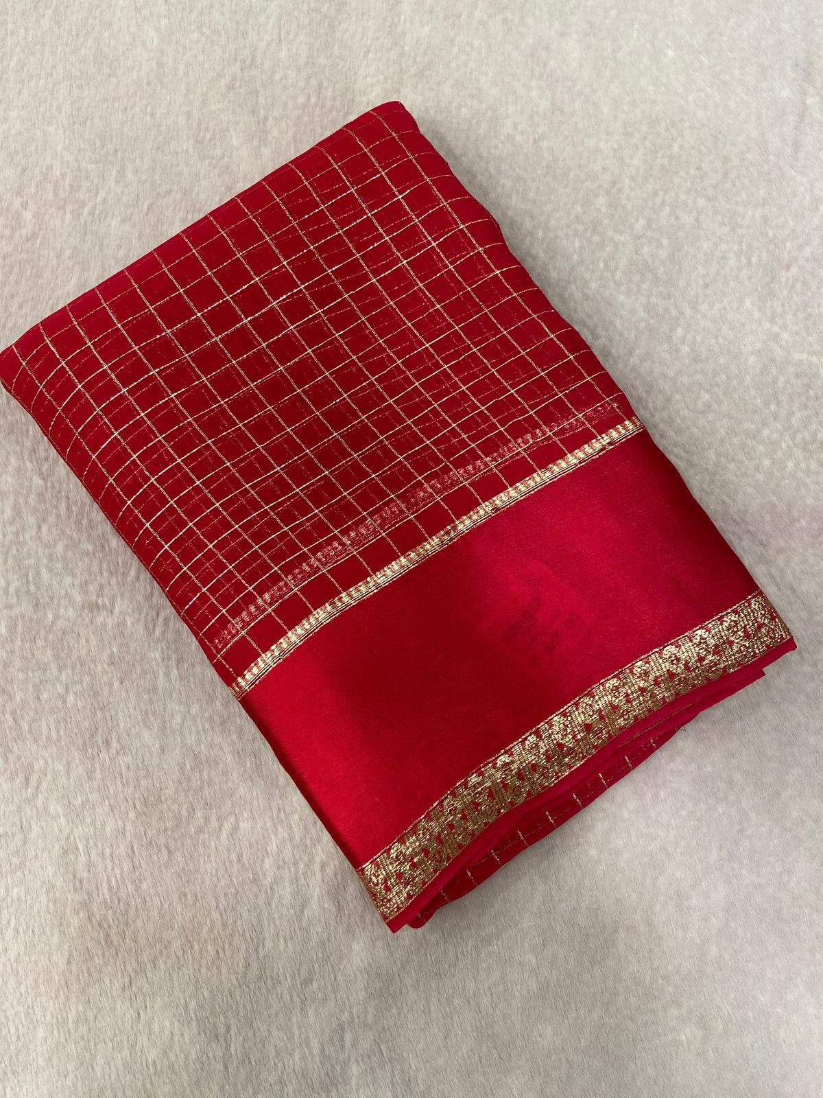 Chiffon Saree With Satin Border💗