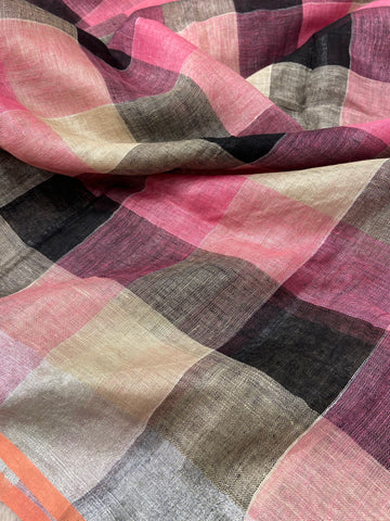 Pure Linen Cotton Saree