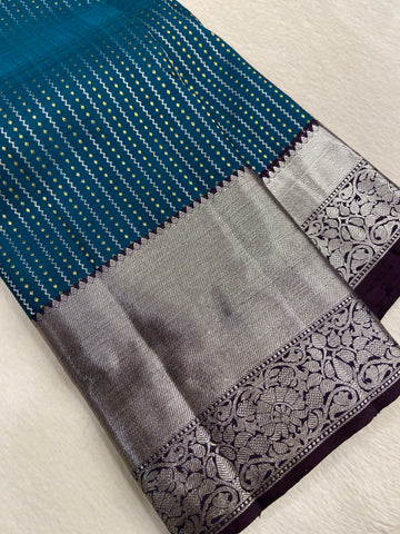 Pure 1G zari handloom Kanjeevaram silk mark certified saree