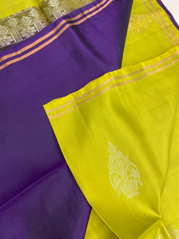 Half Mix Kanjeevaram Soft Silk Saree