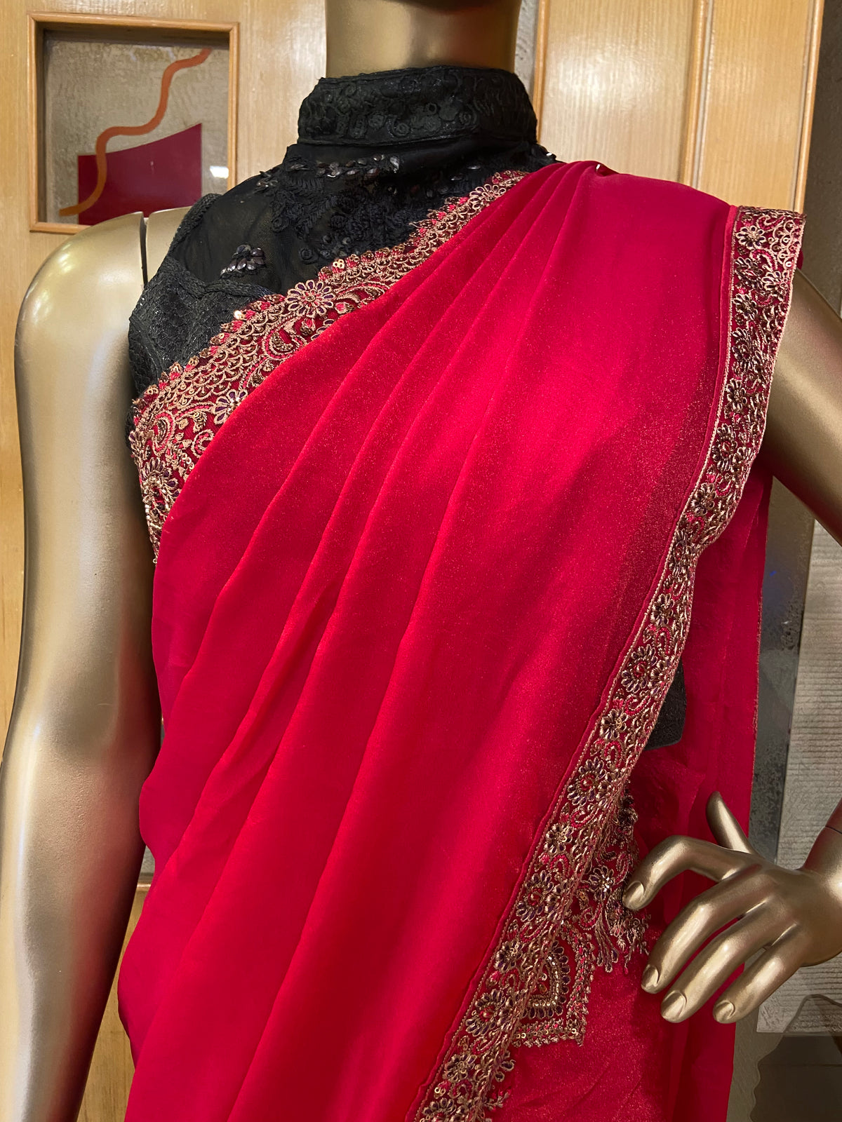Designer cocktail saree