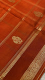 Pure Mix Crepe Mysore Silk Saree🧡