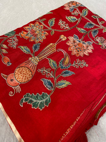 Premium Viscose Banarasi Saree With Work❤️