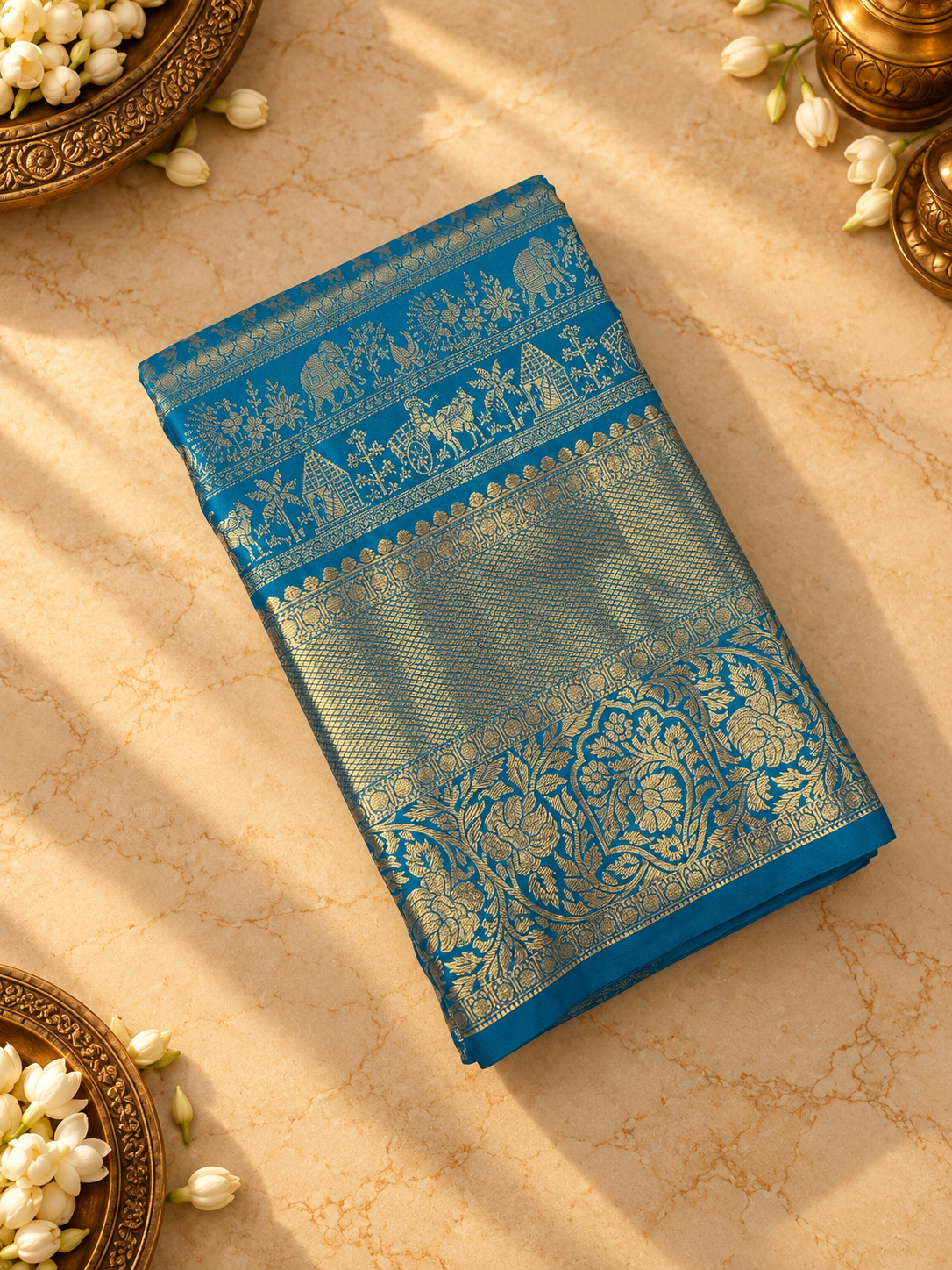 Premium Bridal Semi Kanchipuram Silk Saree - 902785