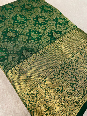 Pure Handloom Kanjeevaram Silk Mark Certified Saree