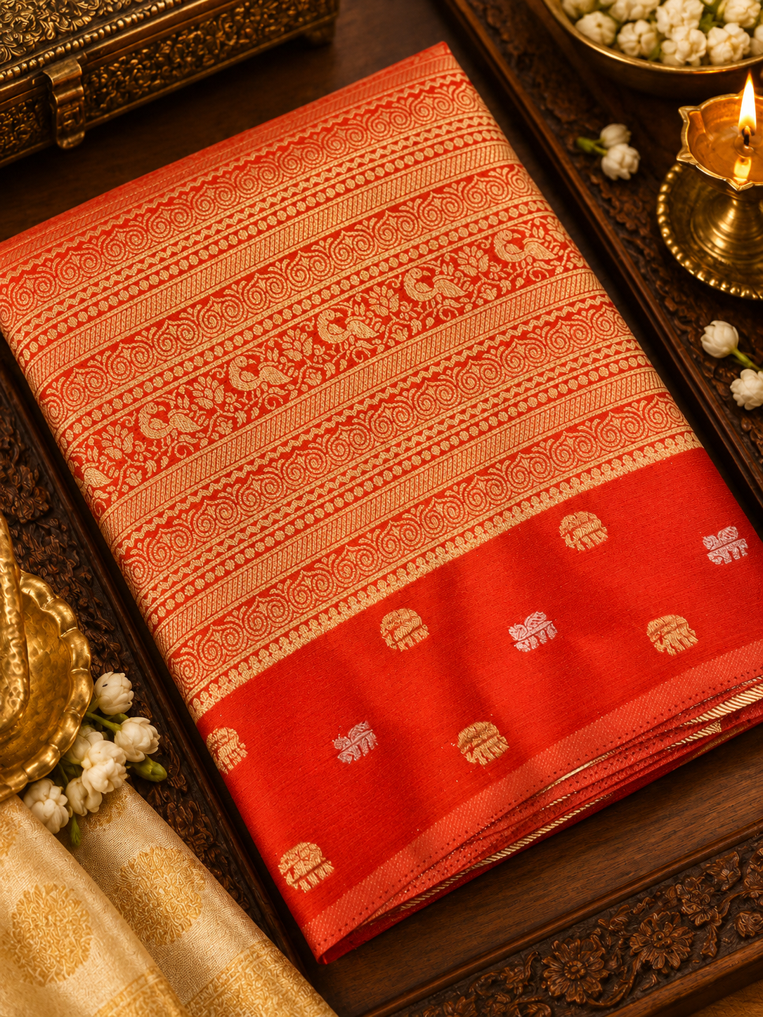 Premium Crush Georgette Saree - 902506