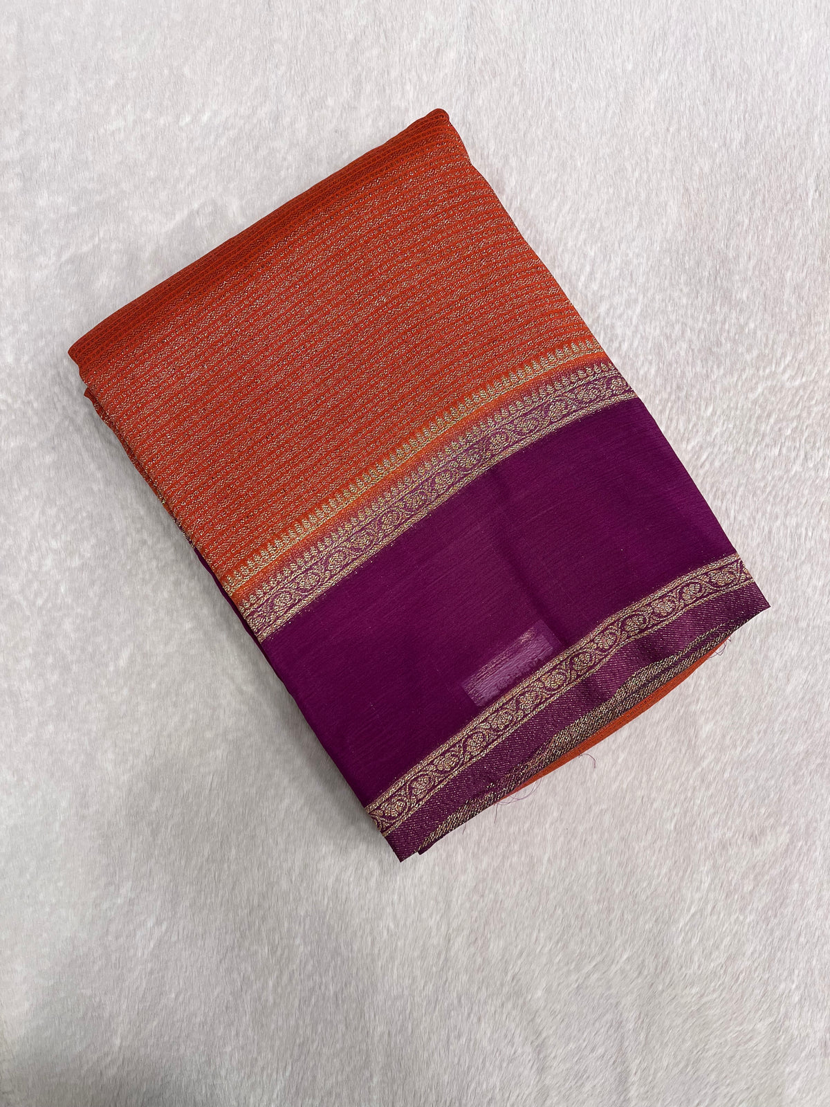 Premium antique zari crepe semi mysore silk saree