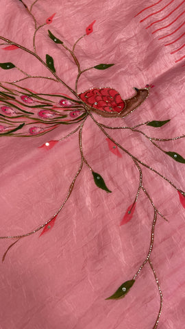 Premium crush organza saree
