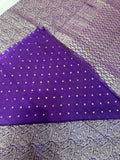 Pure Mix Mysore Crepe Silk Saree in brocade design- 902595 Purple