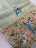 Premium Soft Tissue Organza Saree With Paithani Border