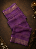 Pure Mix Mysore Crepe Silk Saree- Lilac