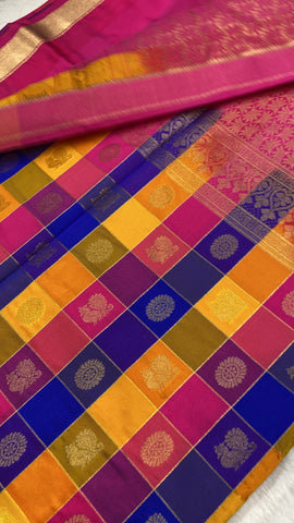 Premium mini Kanchi silk saree💙