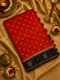 Premium Quality Tussar Saree in Paithani Weaves With Satin Border