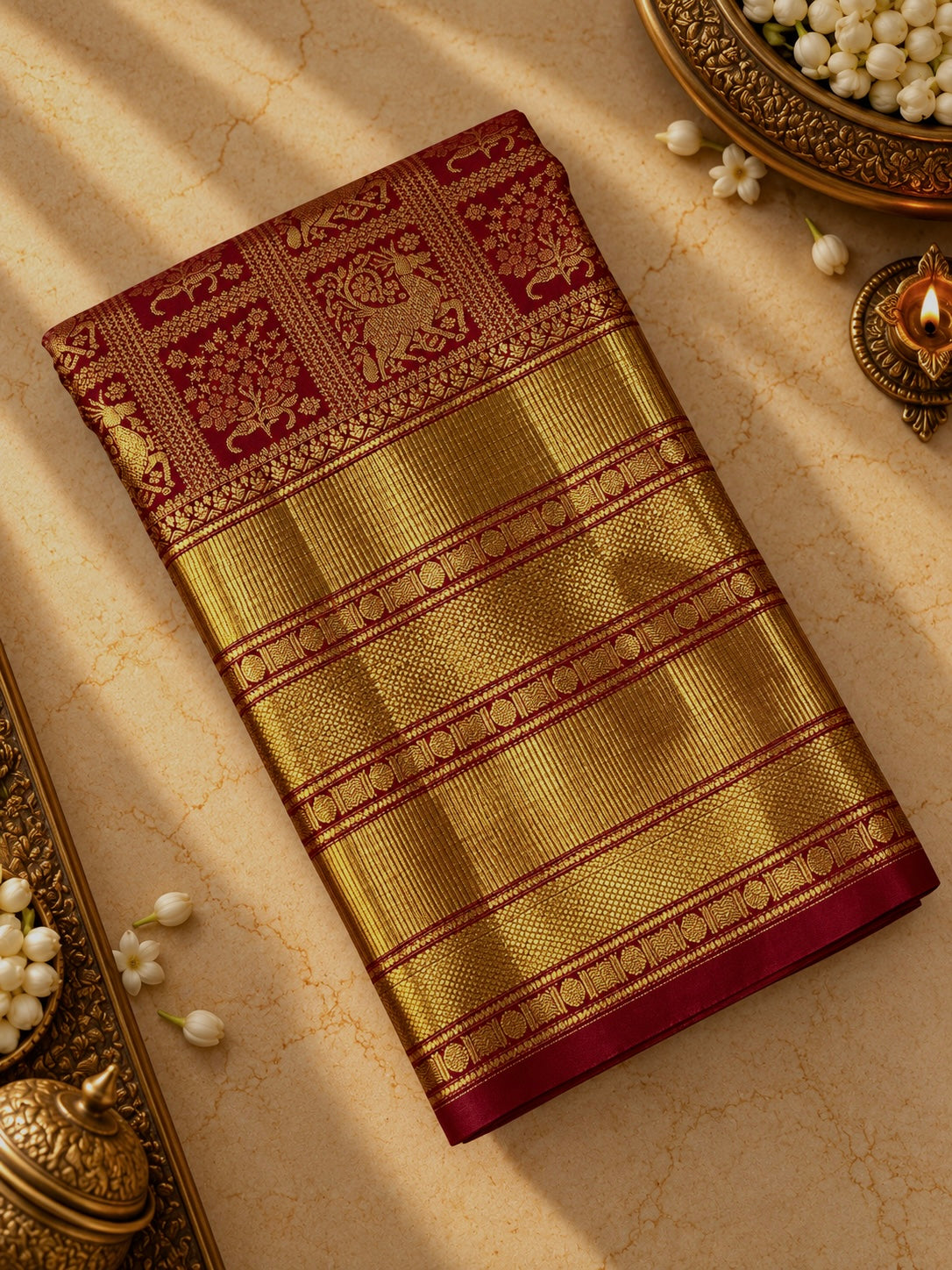 Premium Bridal Semi Kanchipuram Silk Saree - 902785