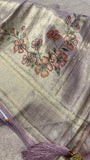 Tissue Bridal Semi Silk  Saree With Work - 902493
