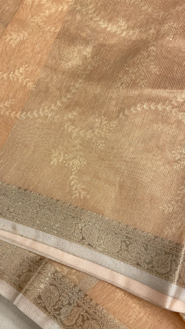 Organza saree with embroidery work