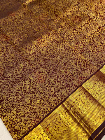 Pure Zari Handloom Kanjeevaram Silk Mark Certified Saree