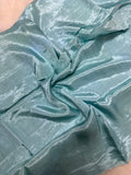 Plain body design modal silk saree with bandhini design pallu- 902263 Aqua blue