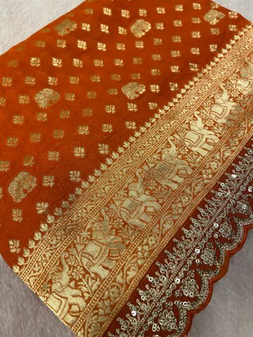 Pure Chinnon Saree