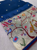 Pure Tissue Organza With Paithani Border -901992