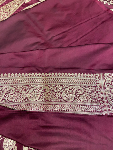 Premium Banarasi Crape Satin Silk Saree