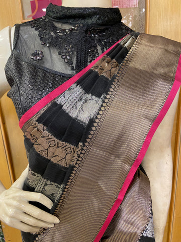 Premium Soft Organza Saree🖤