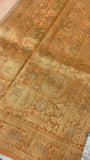 Premium Crepe Satin Silk Saree (peach)