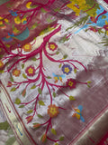 Premium Quality Tissue crepe silk in Paithani - 902691