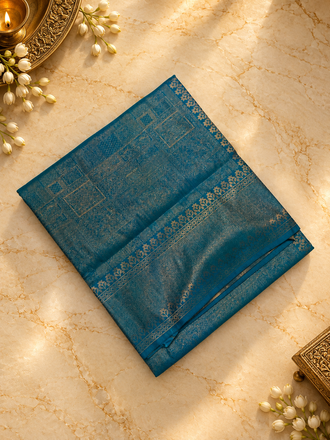 Premium quality semi tissue kanjeevaram silk saree- 902695