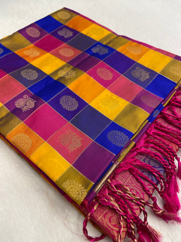 Premium mini Kanchi silk saree💙