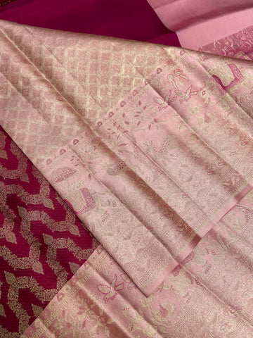 Pure Zari Handloom Kanjeevaram Silk Mark Certified Saree