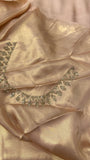 Party Wear Jimmy Chu Saree (Peach)- 902611