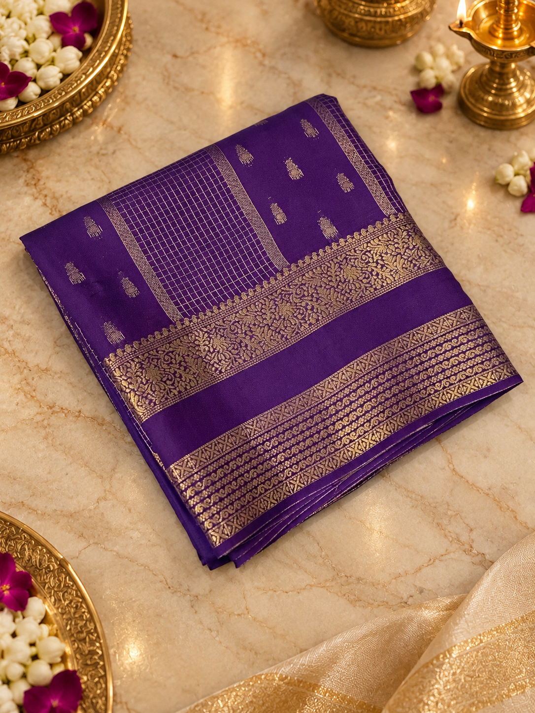 Pure Mix Crepe Mysore Silk Saree - 902033