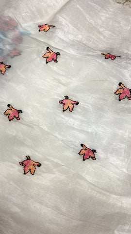 Pure Paper Crush Organza Saree