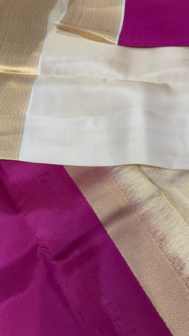 Half mix Kanjeevaram silk saree