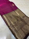 Pure 1G zari handloom Kanjeevaram Silk Saree- Silk mark certified- PS2354