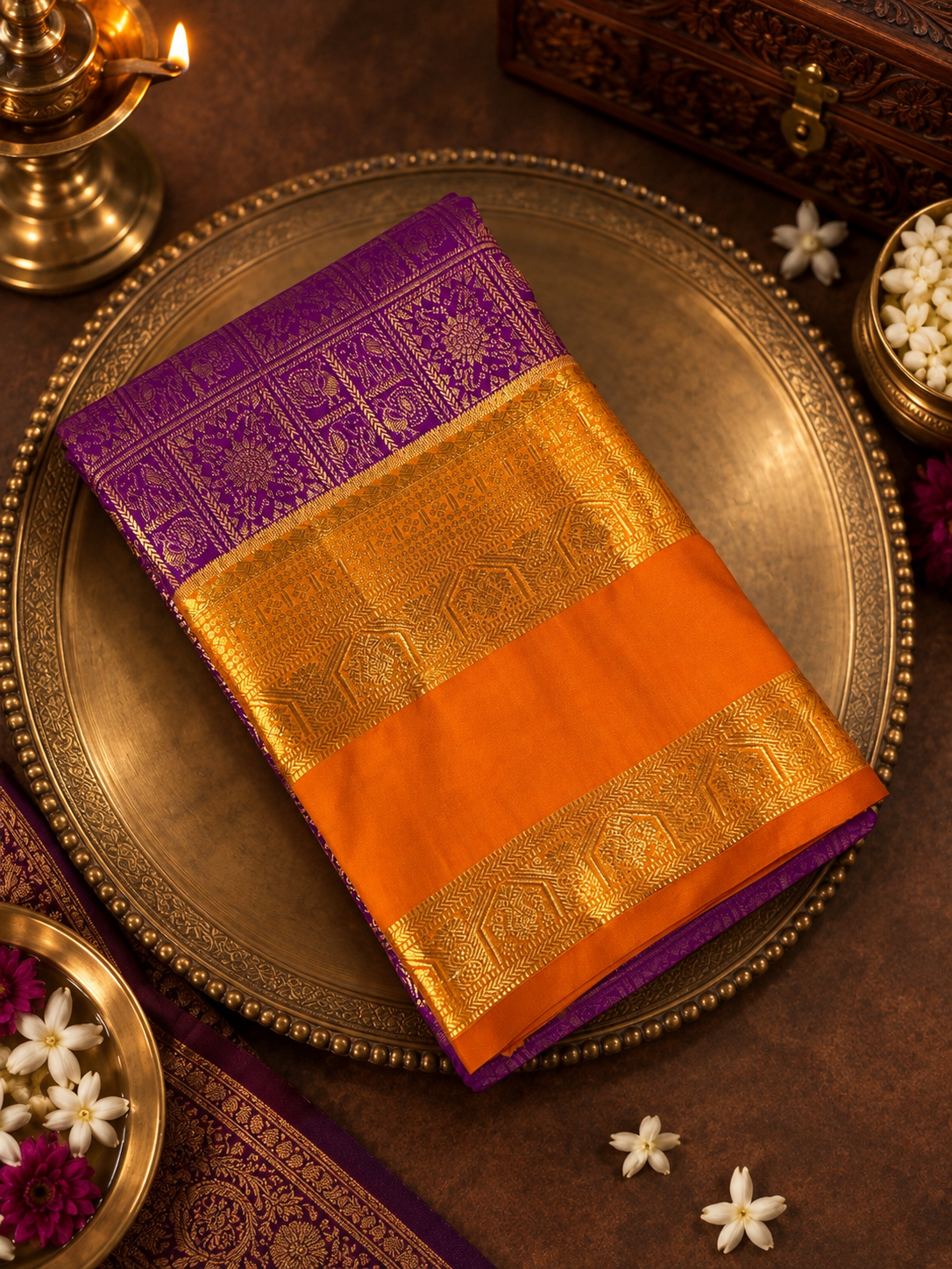 Premium Semi Kanchipuram Silk Saree - RF1146
