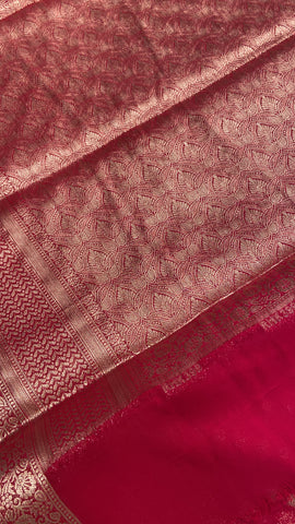 Soft Georgette Saree (Pink)✨