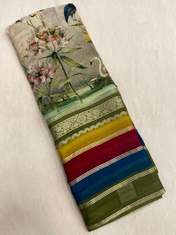 Premium Crepe Semi Silk Saree