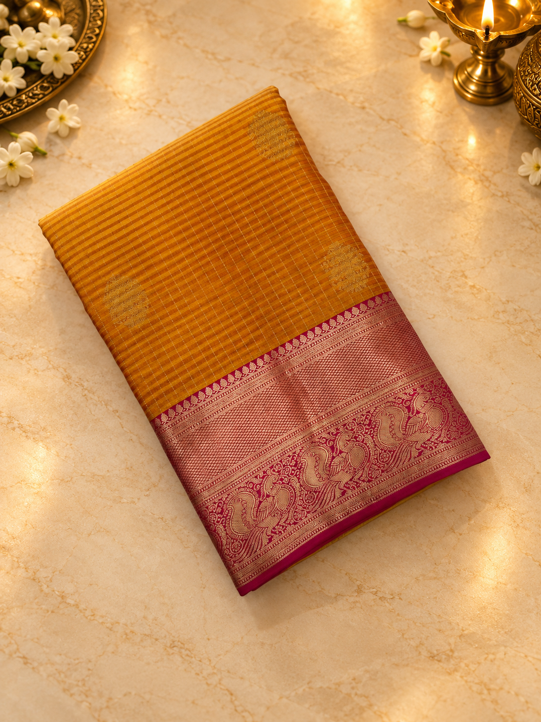 Pure Kanjeevaram silk saree- Silk mark certified- PS2499
